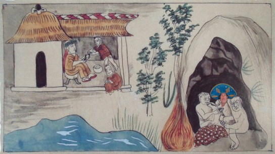 'Codice II'; mixed media on paper; 50cm x 70cm