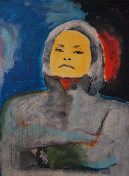 Elba Esther; acrylic + polymer paint on paper; 95cm x 70cm
